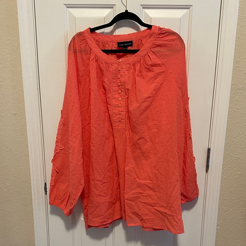 Lane Bryant Vibrant Coral Blouse